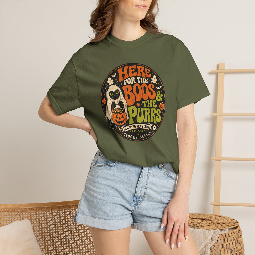 Here For The Boos And Purrs Cat T-Shirt