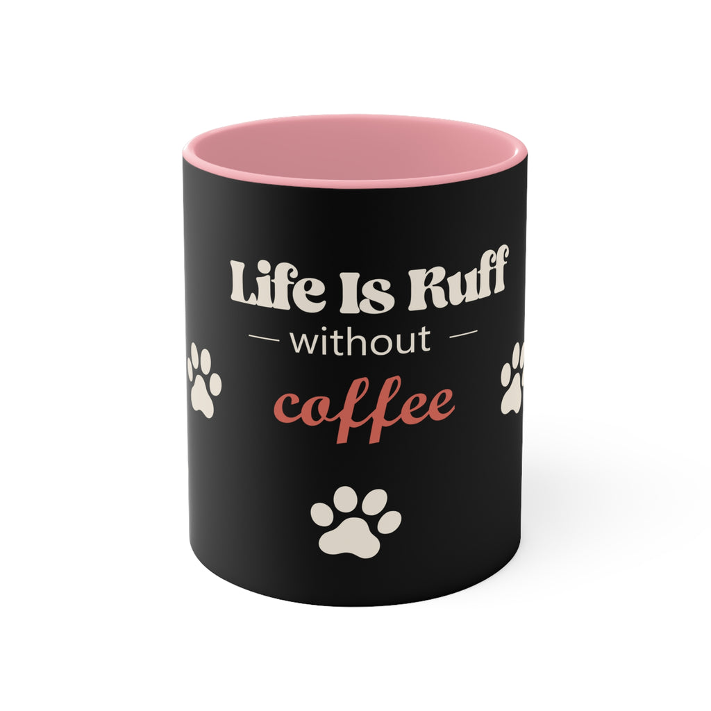 Life Is Ruff Without Coffee Dog Mug — Retro Style Accent Mug