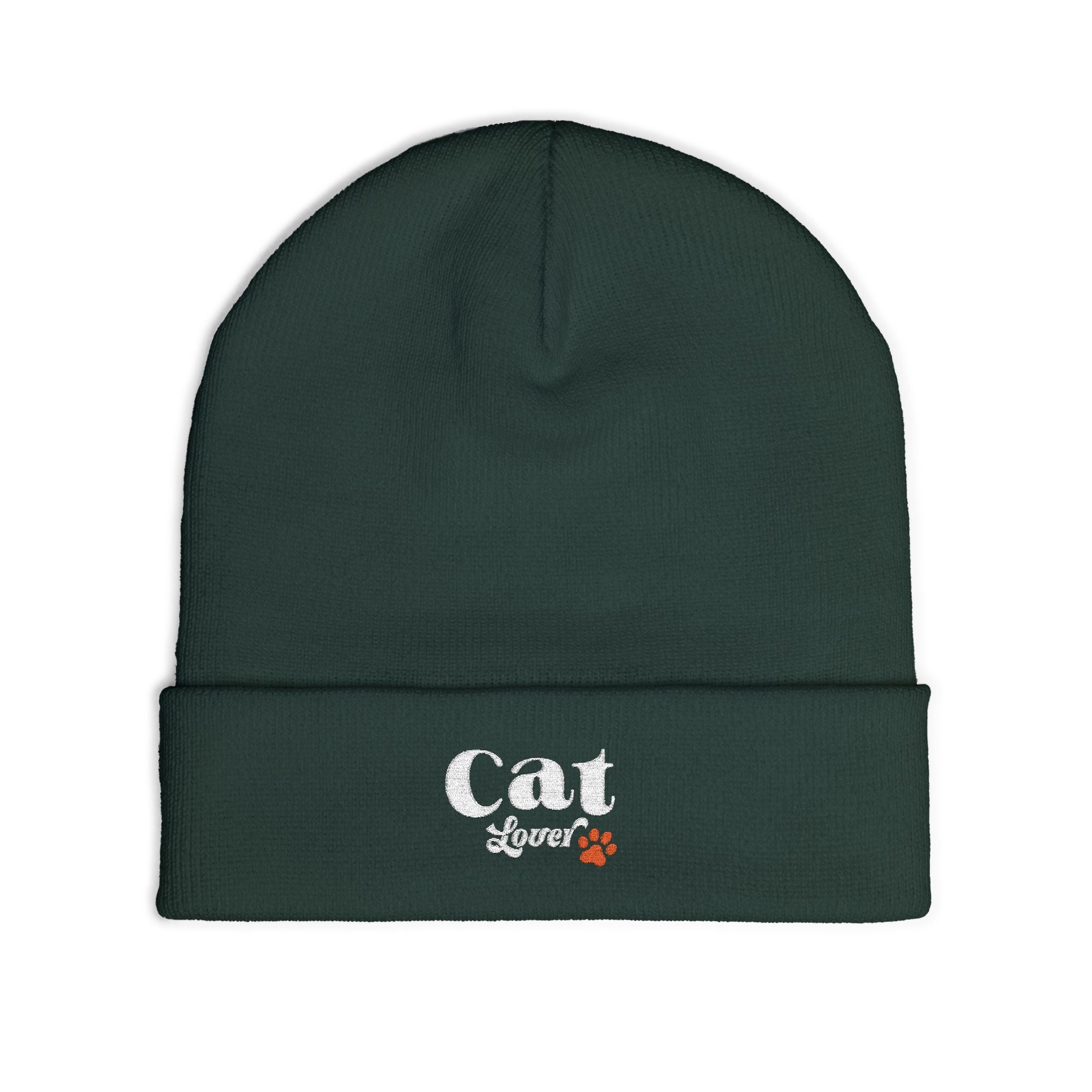 Retro Embroidered Cat Lover Beanie