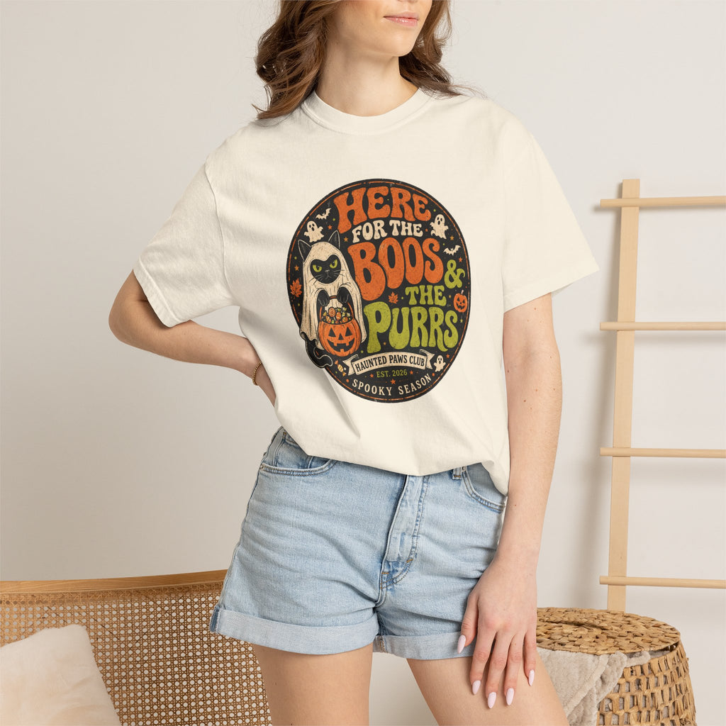Here For The Boos And Purrs Cat T-Shirt