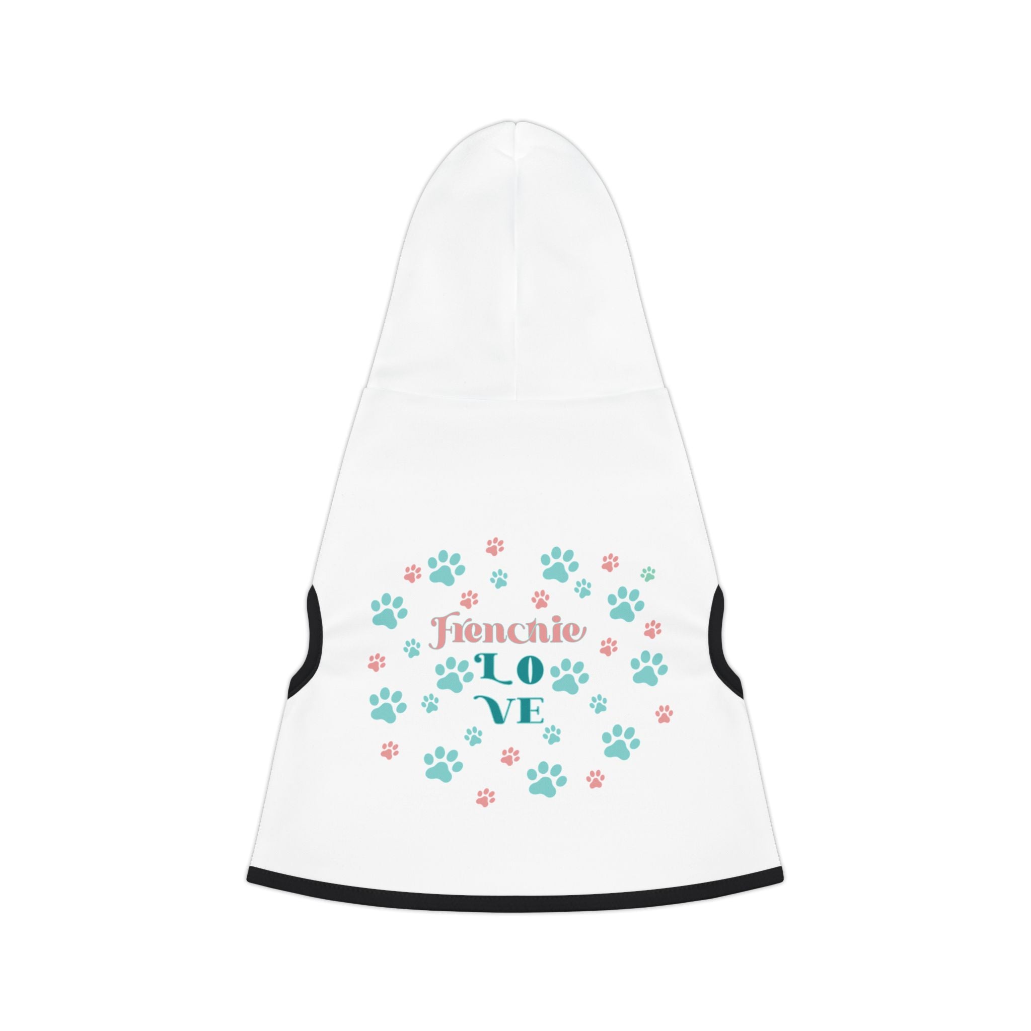 Pet Hoodie - "Frenchie Love" Paw Print Dog Hoodie