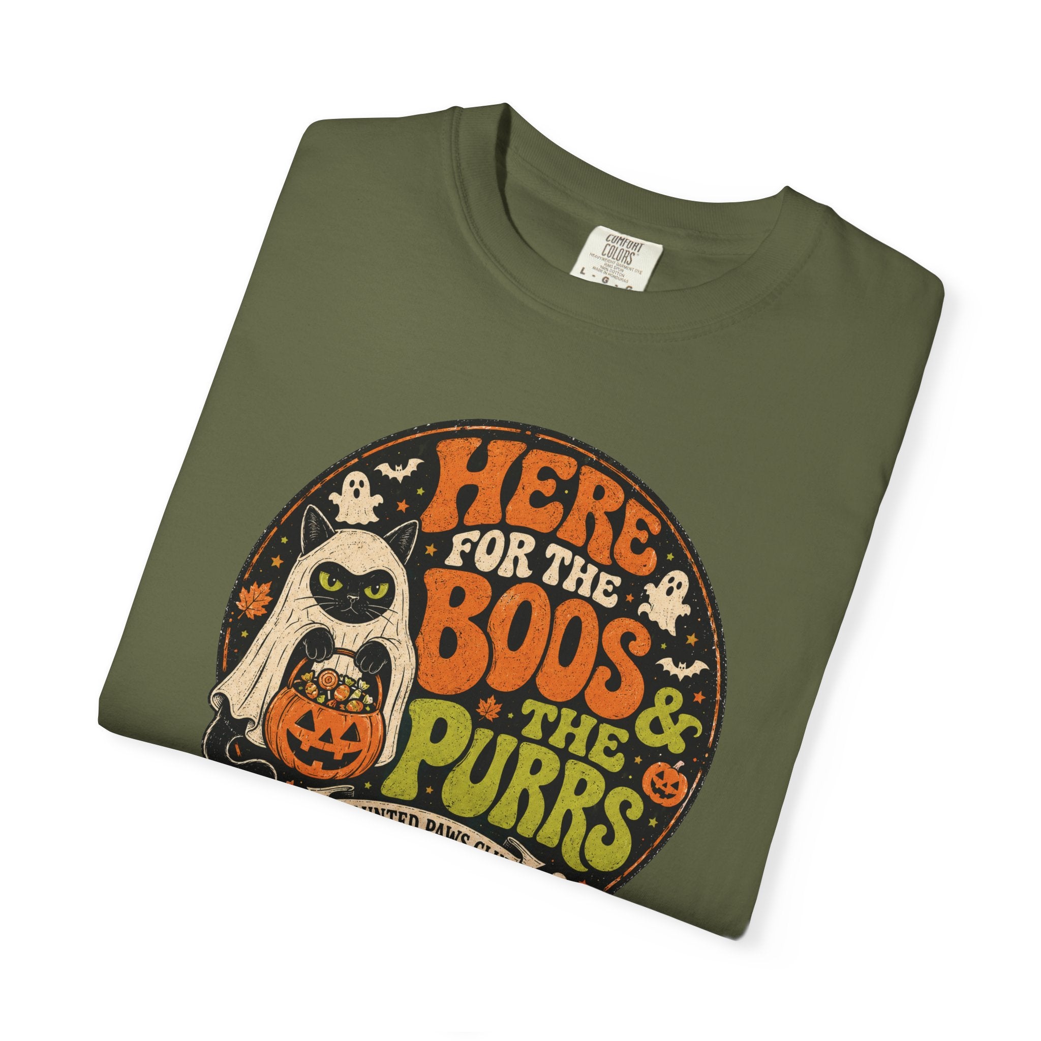 Here For The Boos And Purrs Cat T-Shirt