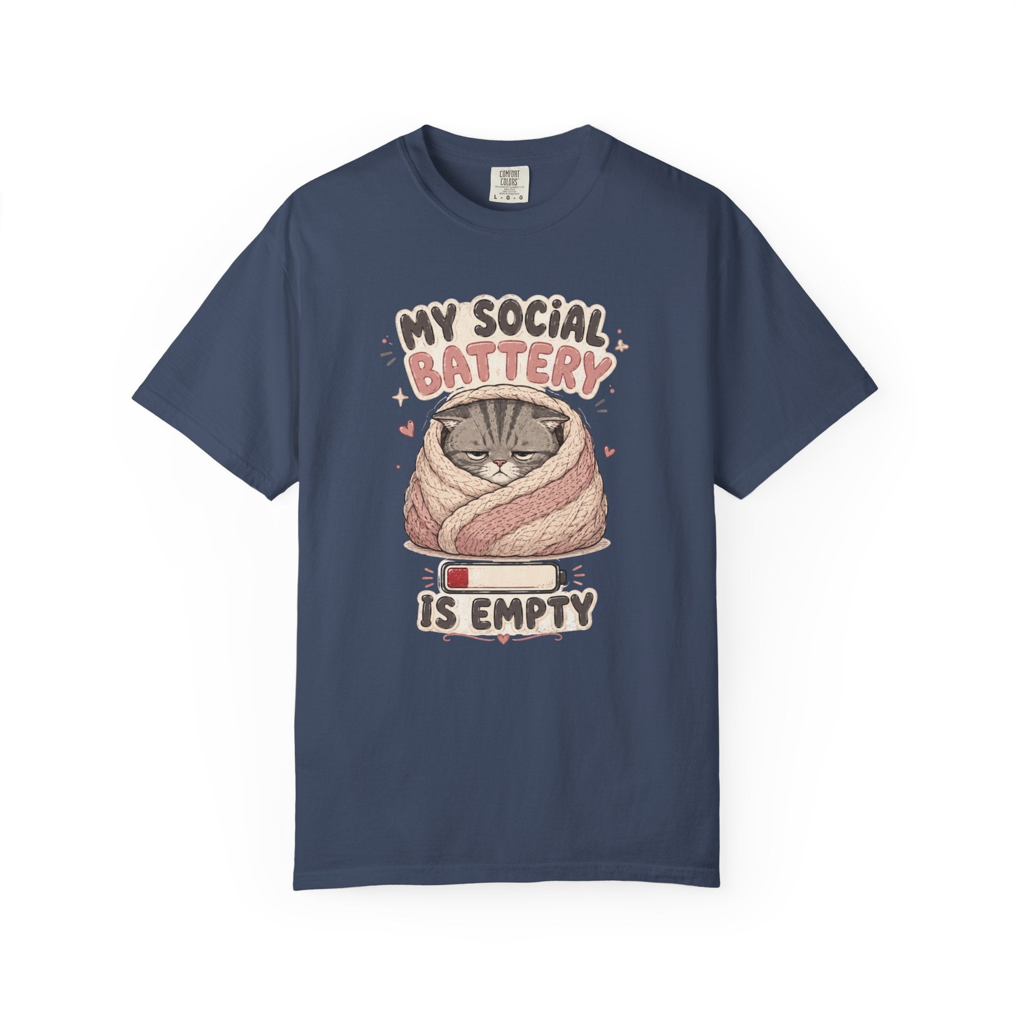 My Social Battery Is Empty Cat T-Shirt