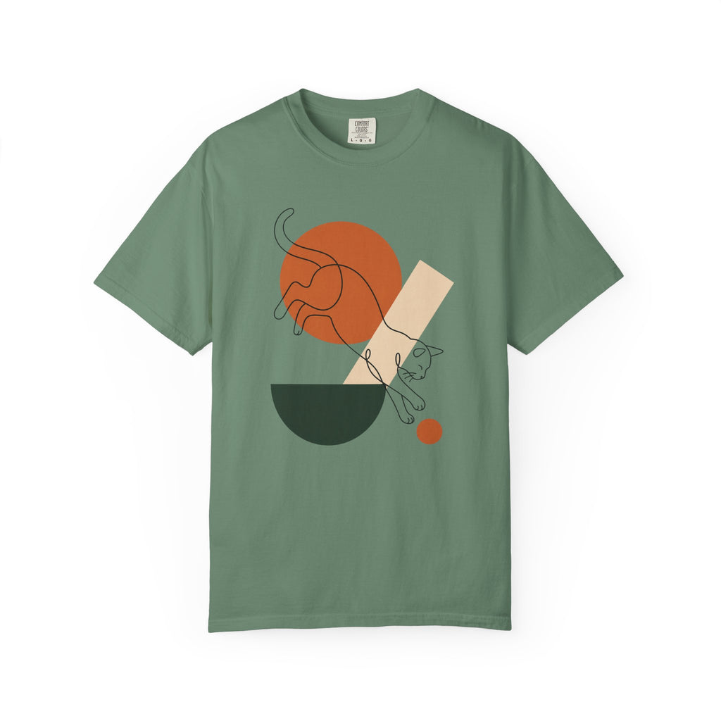 Playful Pounce Cat Silhouette T-Shirt