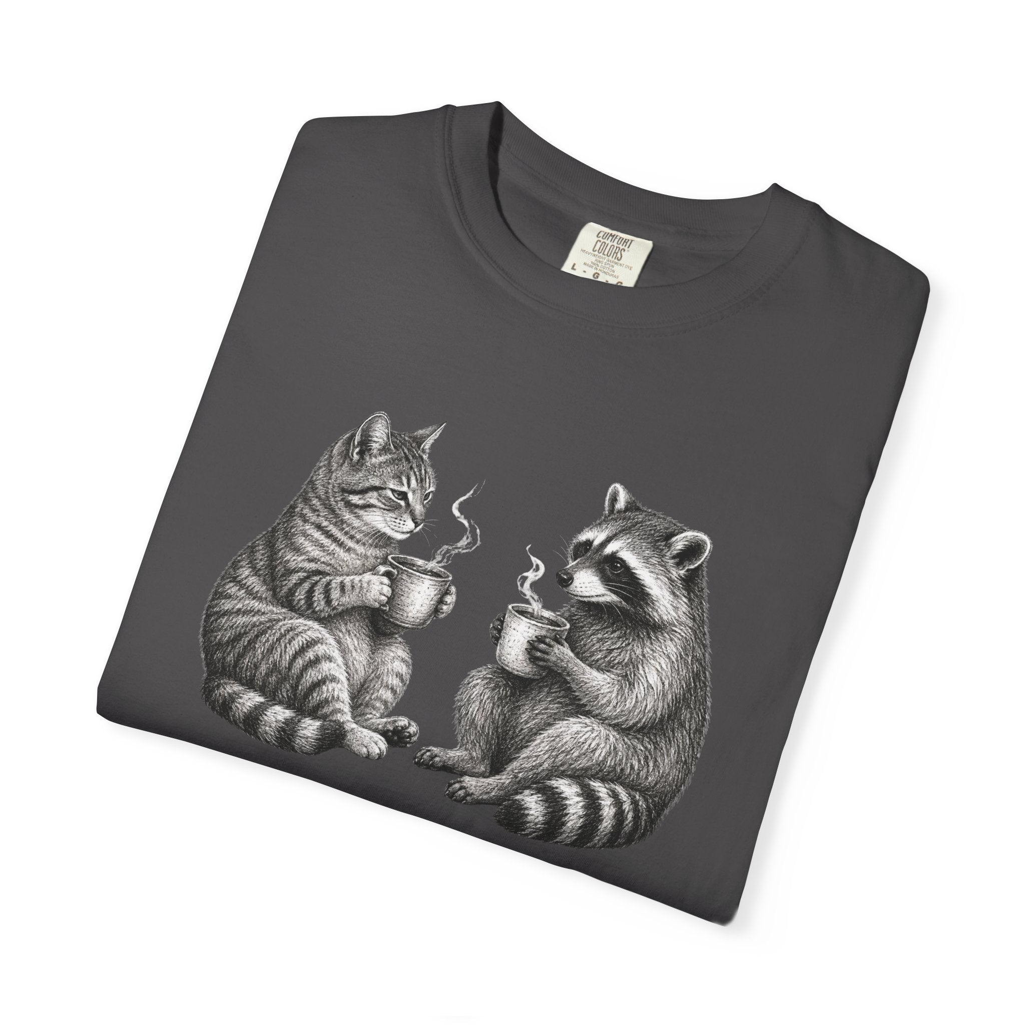 Morning Gossip Cat T-Shirt
