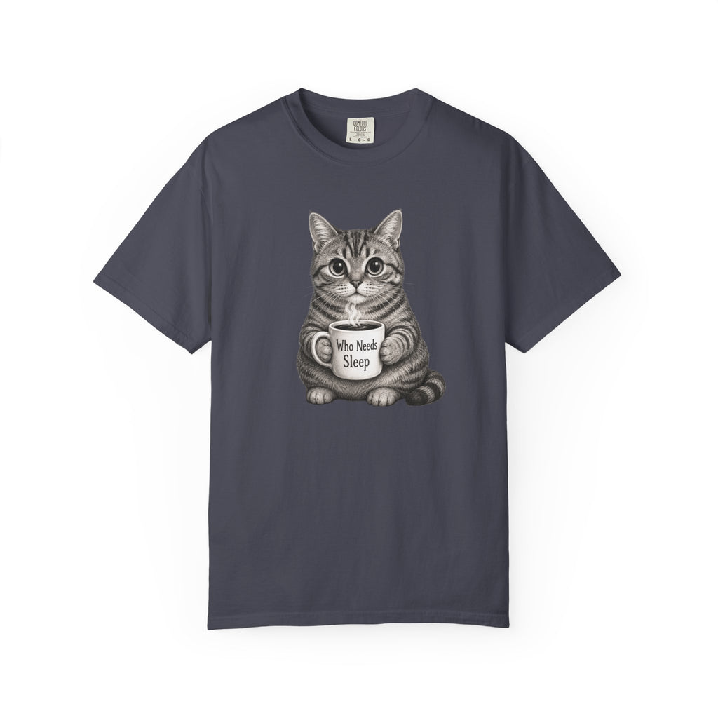 Who Needs Sleep Cat T-Shirt