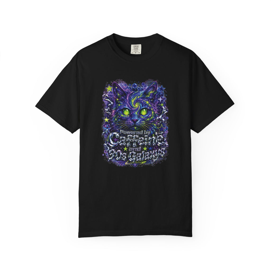 Powered By Caffeine and 90s Cat T-Shirt