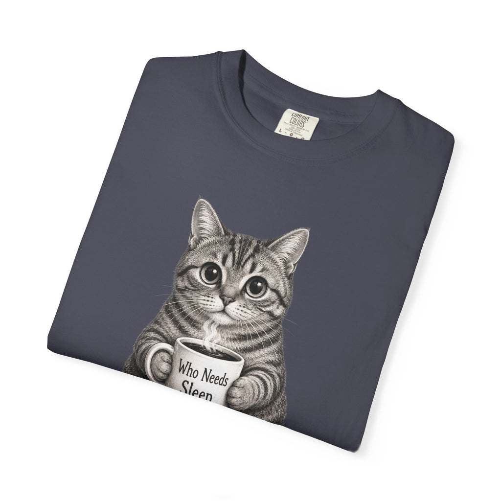 Who Needs Sleep Cat T-Shirt