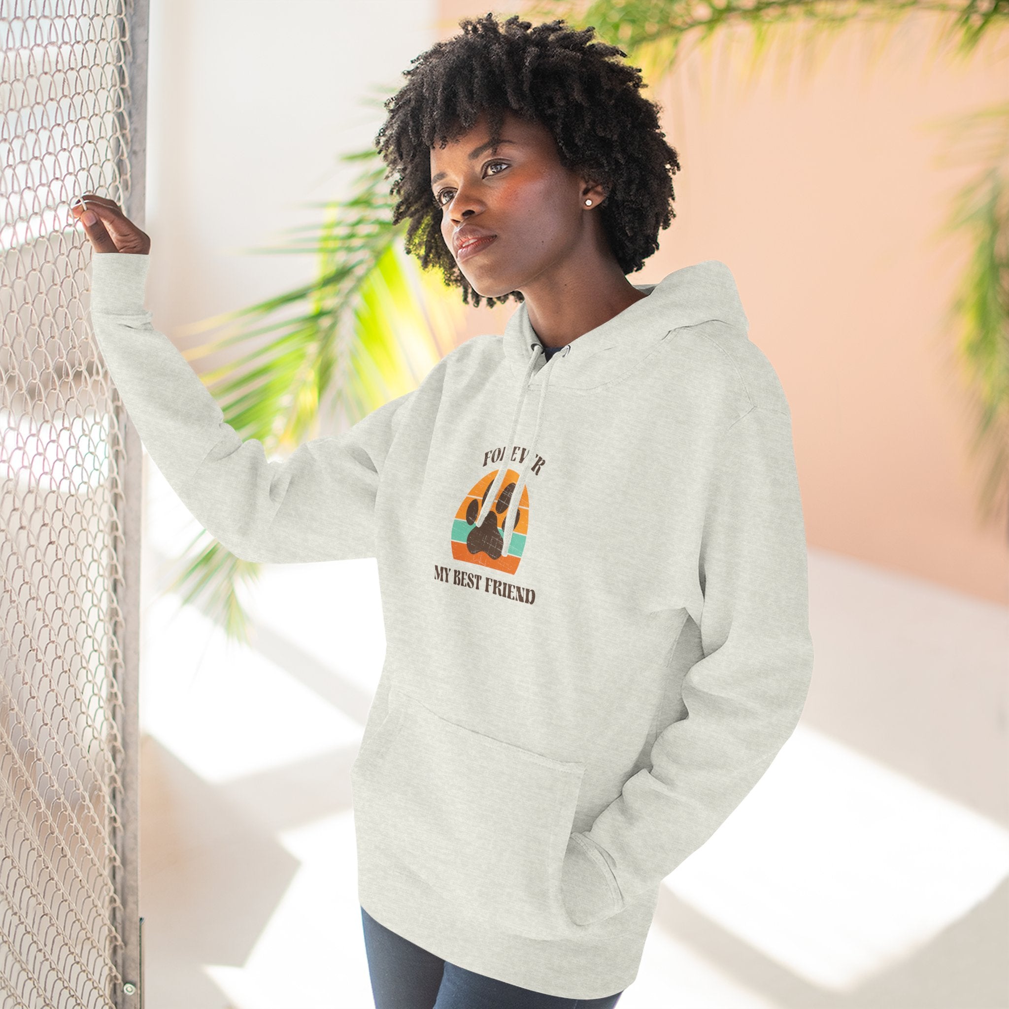 Retro Pet Lover Hoodie — Three-Panel Fleece