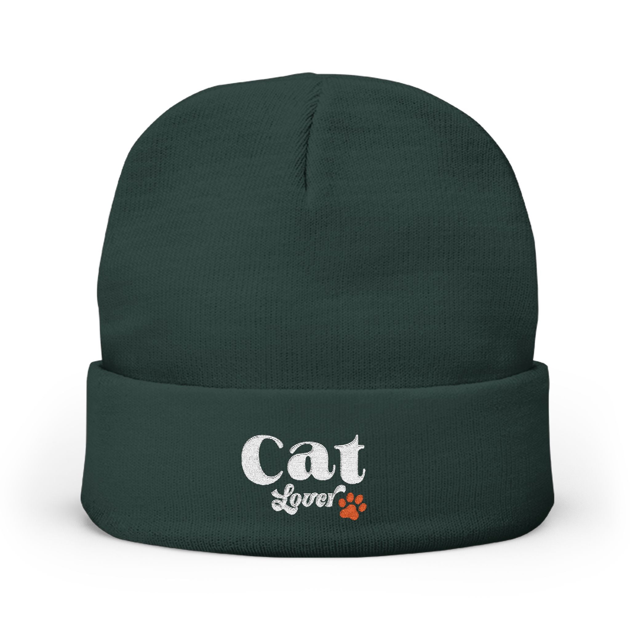 Retro Embroidered Cat Lover Beanie