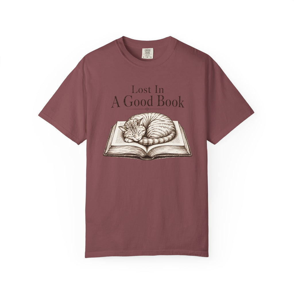 Lost In A Good Book Cat T-Shirt