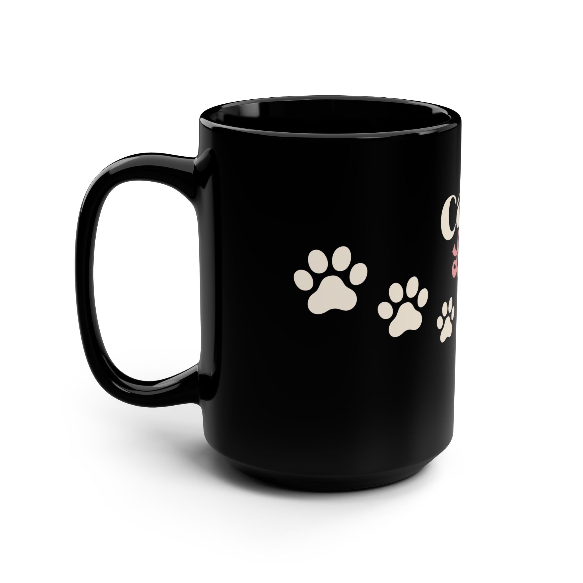 Retro 'Cat Lady' Mug — 15oz Black Cat Lover Coffee Cup