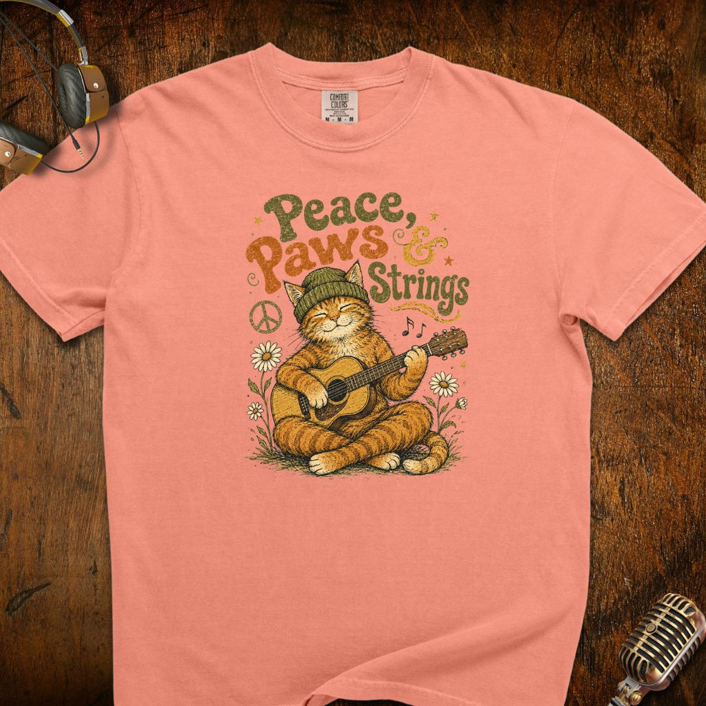 Peace Paws & Strings Cat T-Shirt