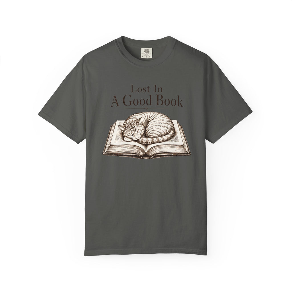 Lost In A Good Book Cat T-Shirt
