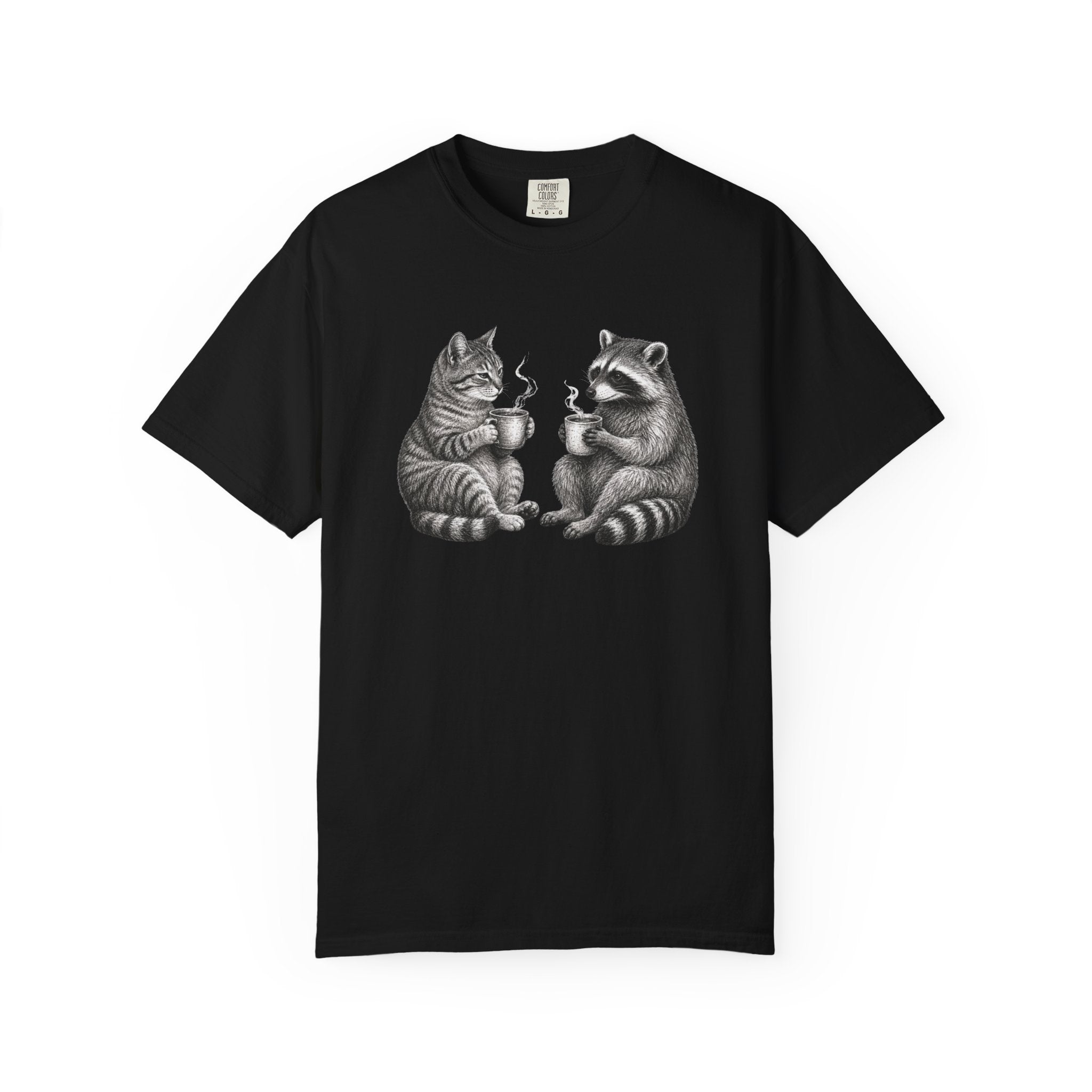 Morning Gossip Cat T-Shirt