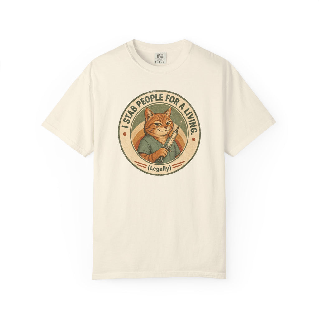 I Stab People For A Living Cat T-Shirt