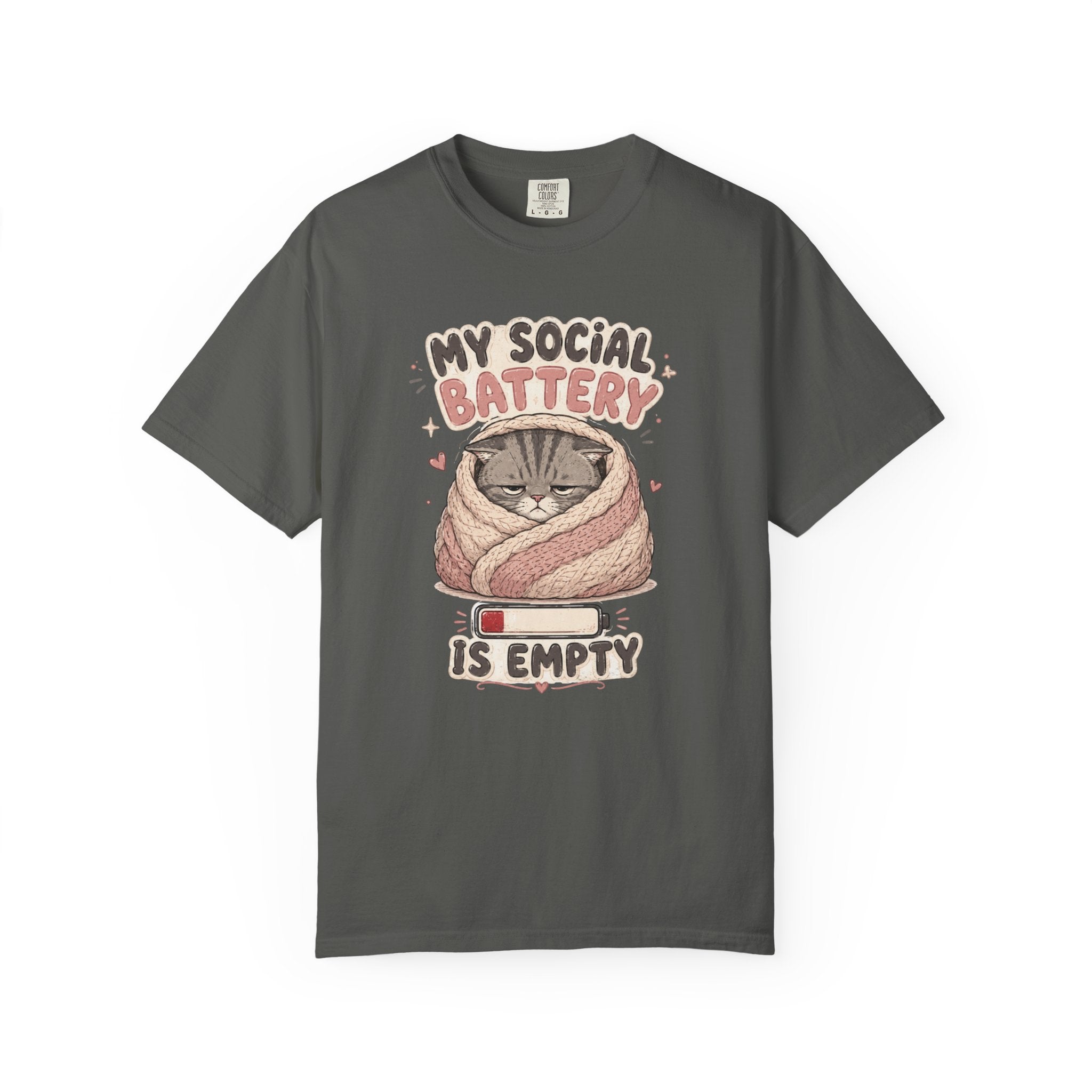 My Social Battery Is Empty Cat T-Shirt