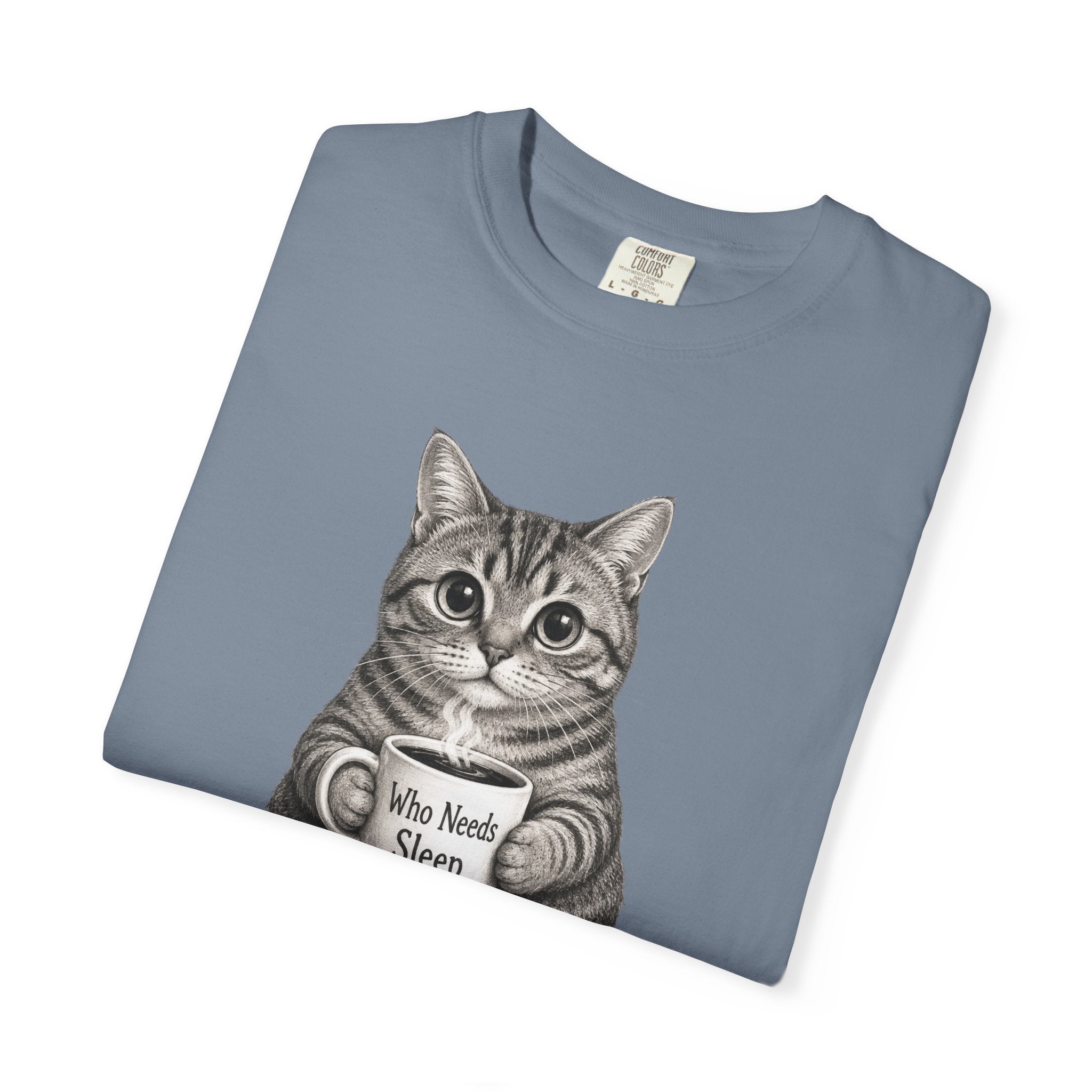 Who Needs Sleep Cat T-Shirt
