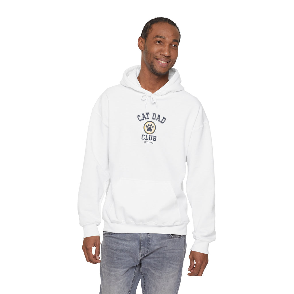 Cat Dad Club hoodie | Paw Print Design, Cozy Pullover Sweatshirt