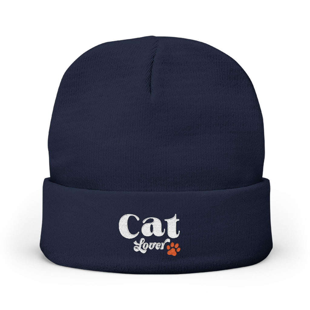 Retro Embroidered Cat Lover Beanie