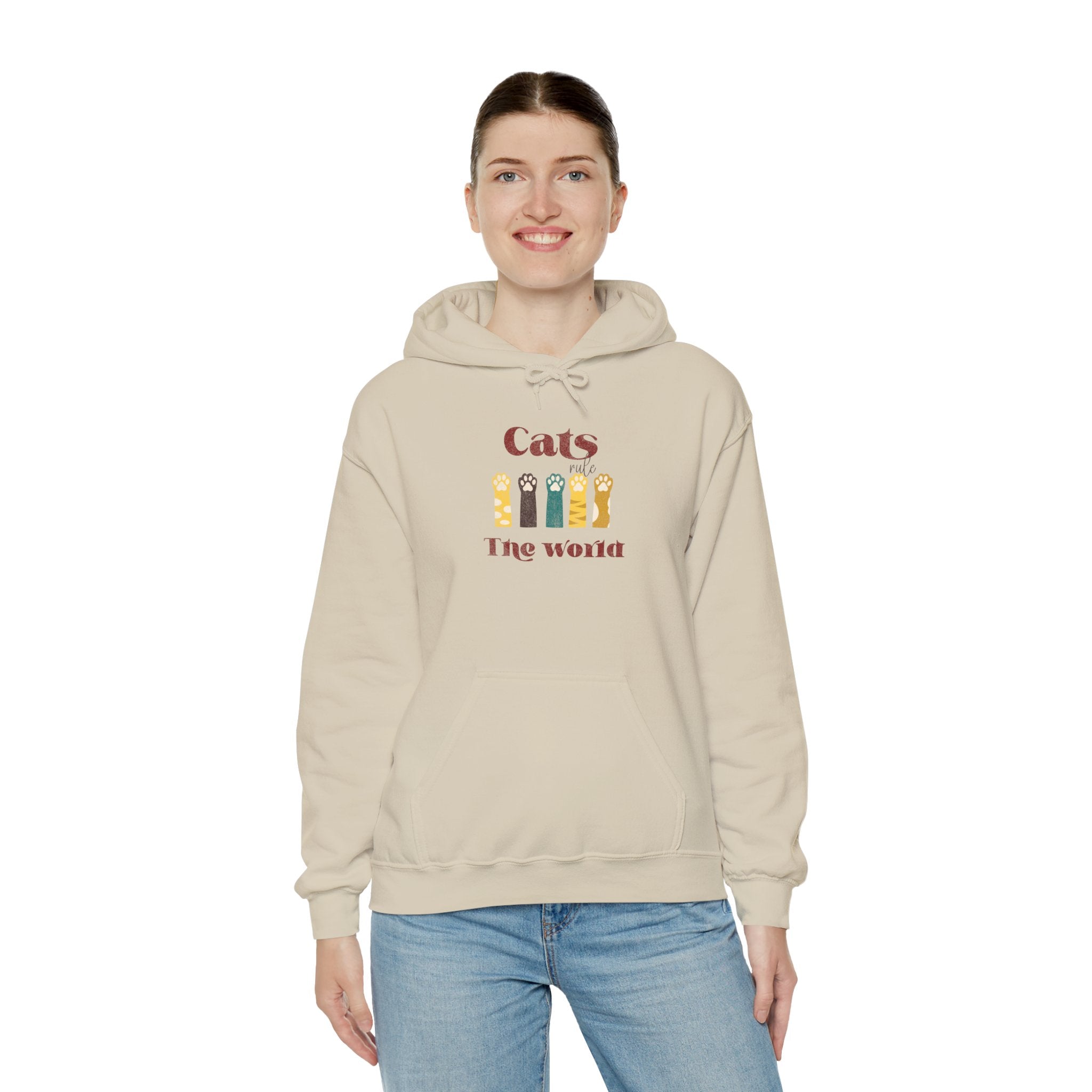 Cat Lover Hoodie — Retro Style Cat Graphic