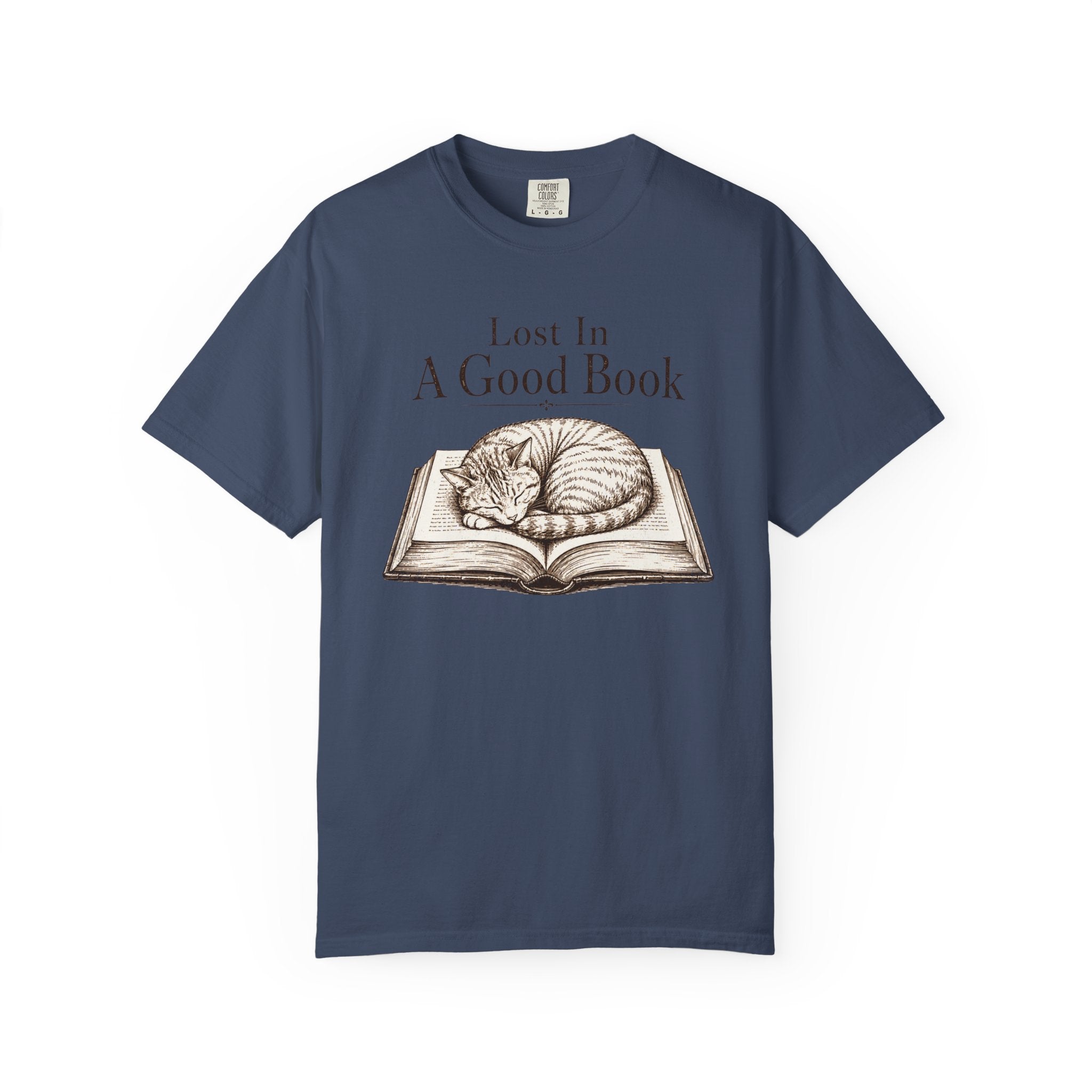 Lost In A Good Book Cat T-Shirt