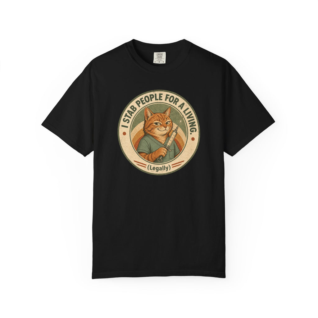 I Stab People For A Living Cat T-Shirt