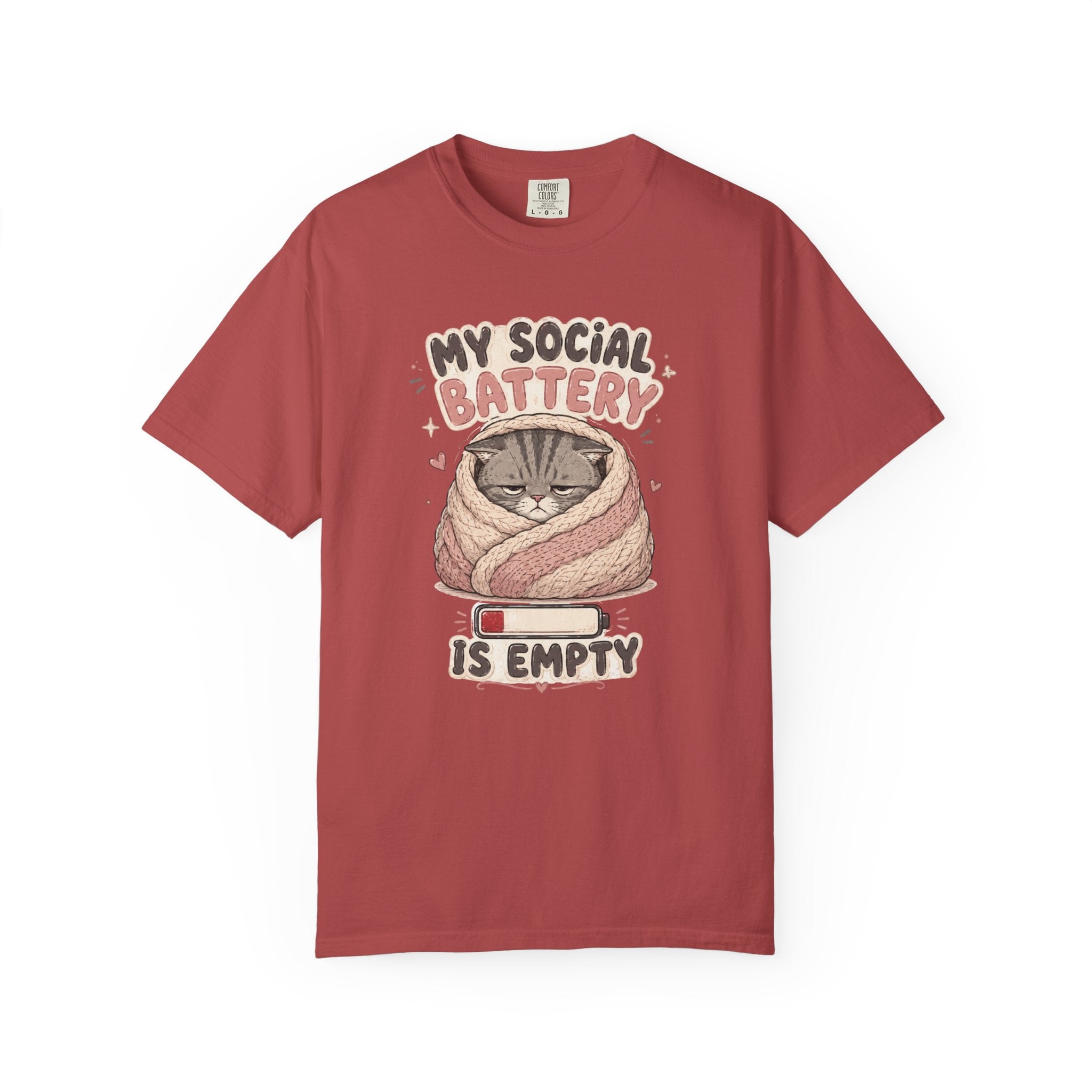 My Social Battery Is Empty Cat T-Shirt