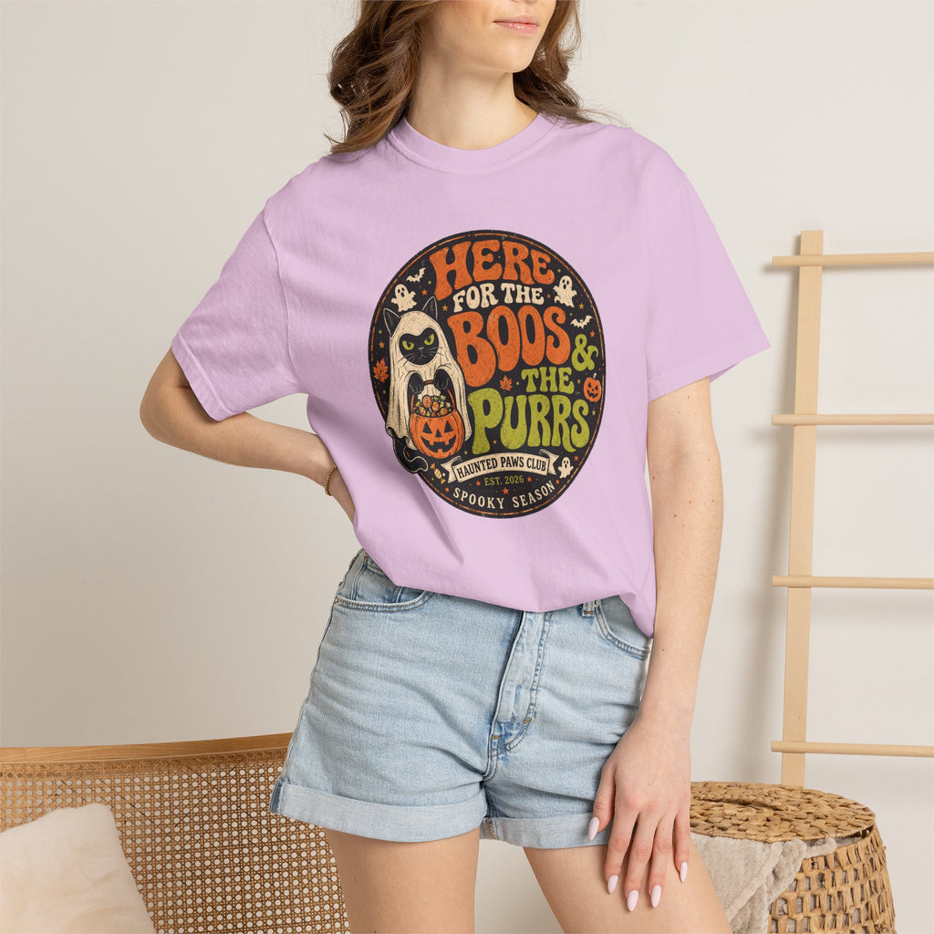 Here For The Boos And Purrs Cat T-Shirt