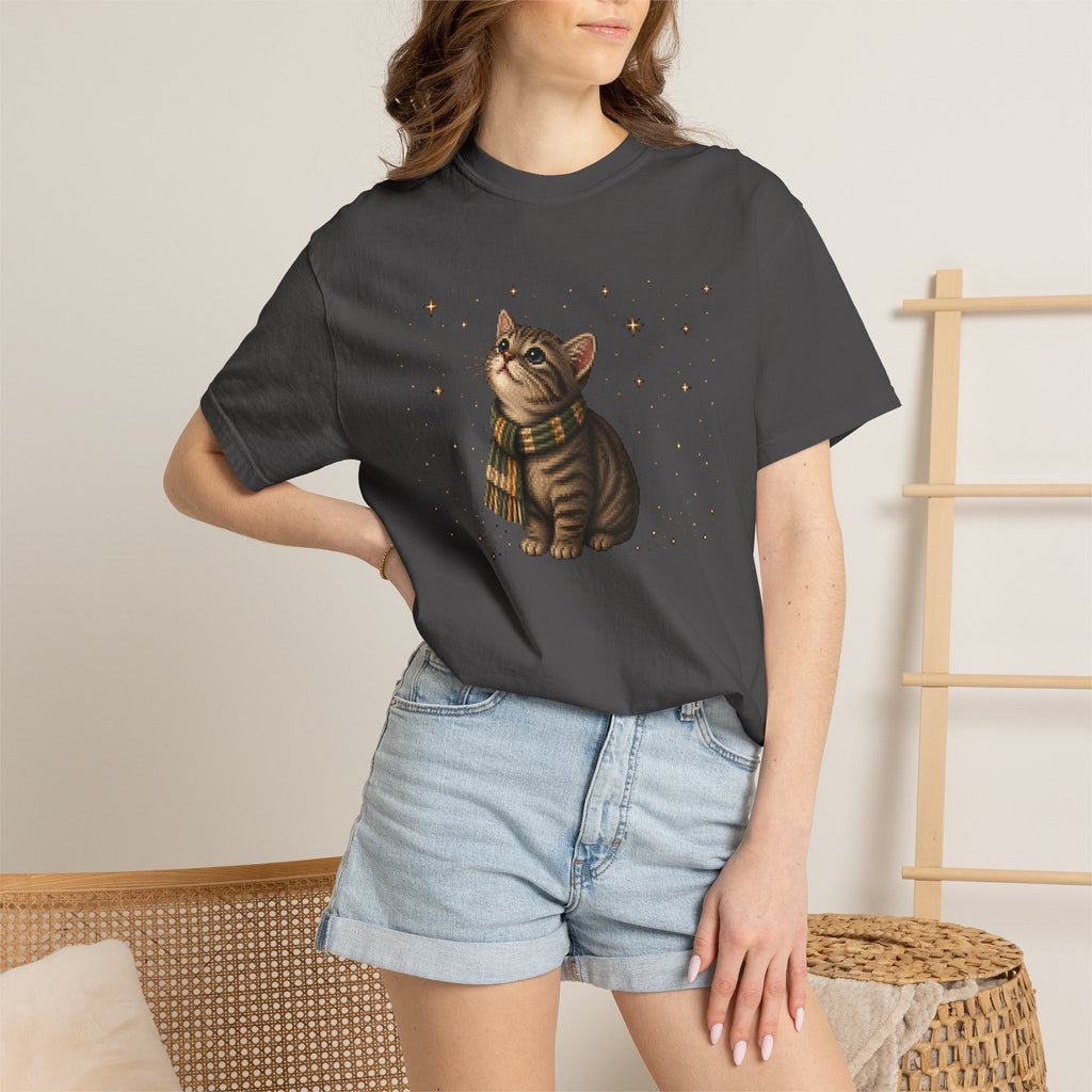 Pixel Star Gazer Cat T-Shirt