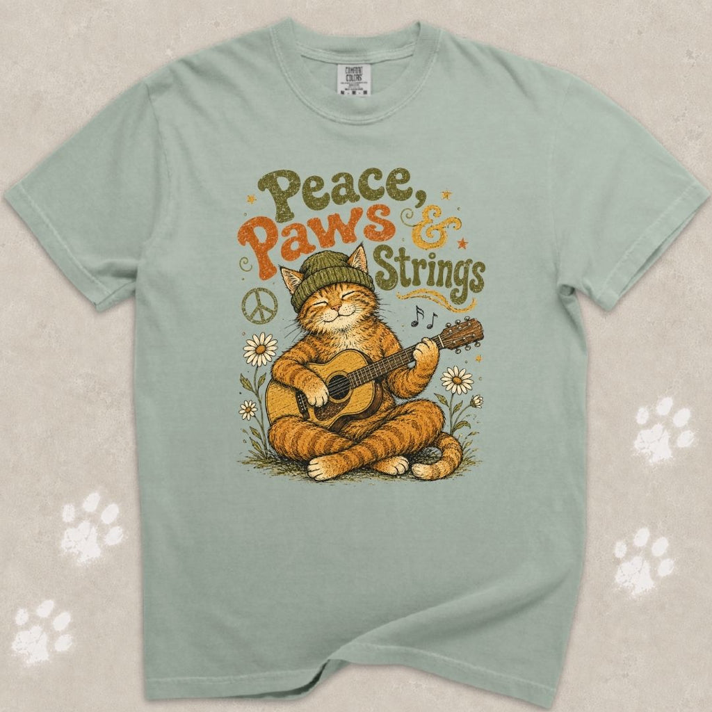Peace Paws & Strings Cat T-Shirt