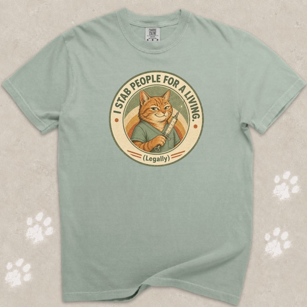 I Stab People For A Living Cat T-Shirt