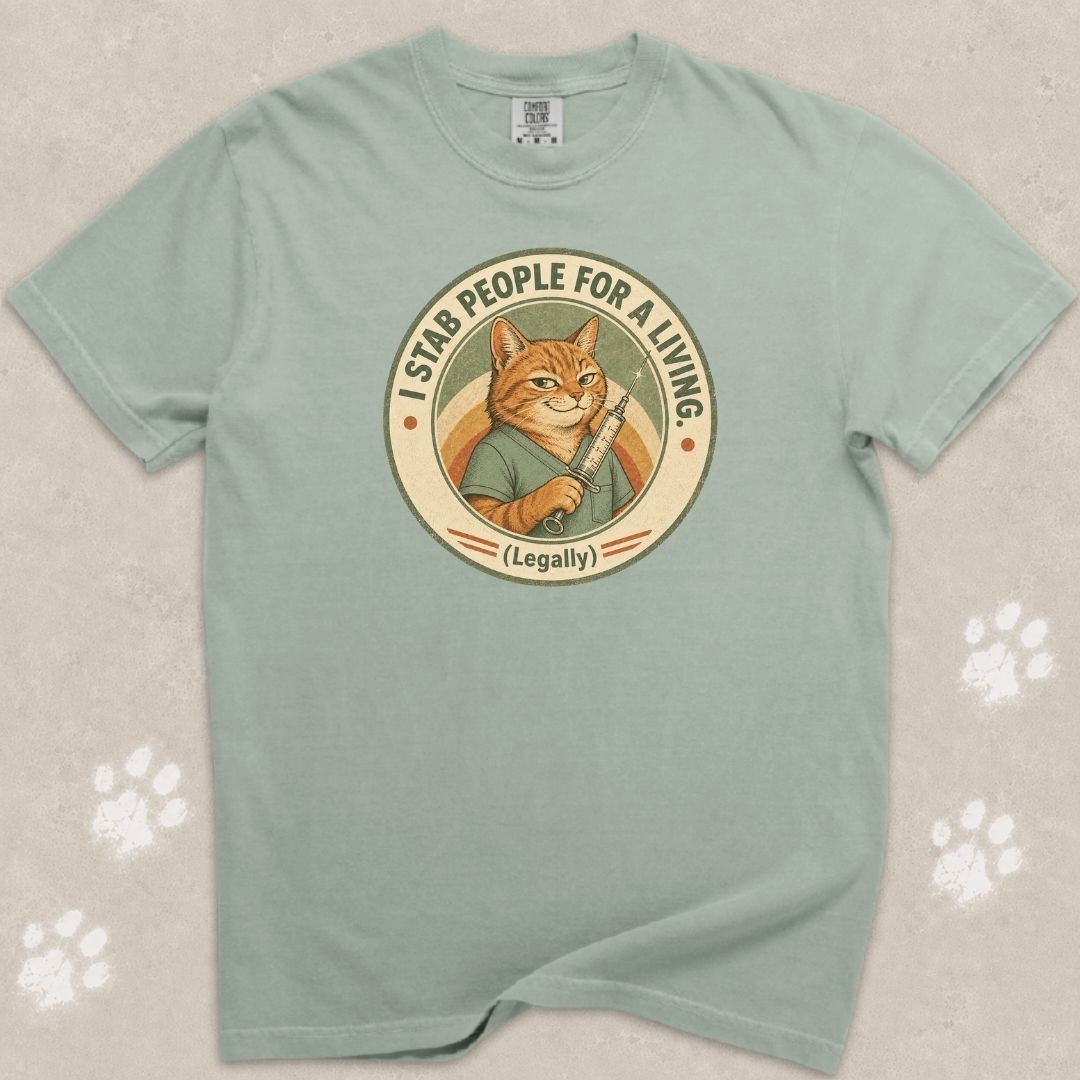 I Stab People For A Living Cat T-Shirt
