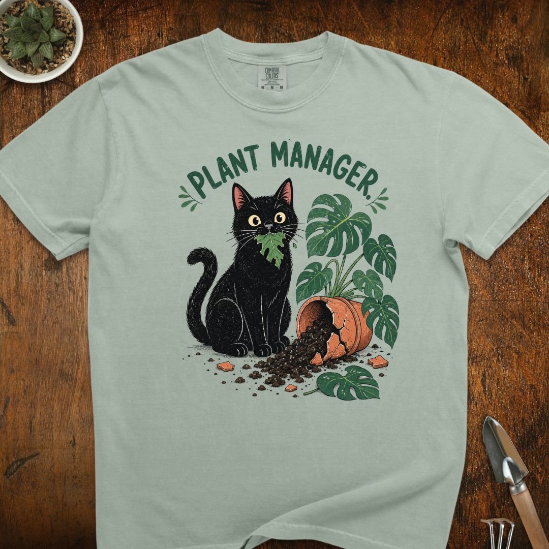 Plant Manager Cat T-Shirt