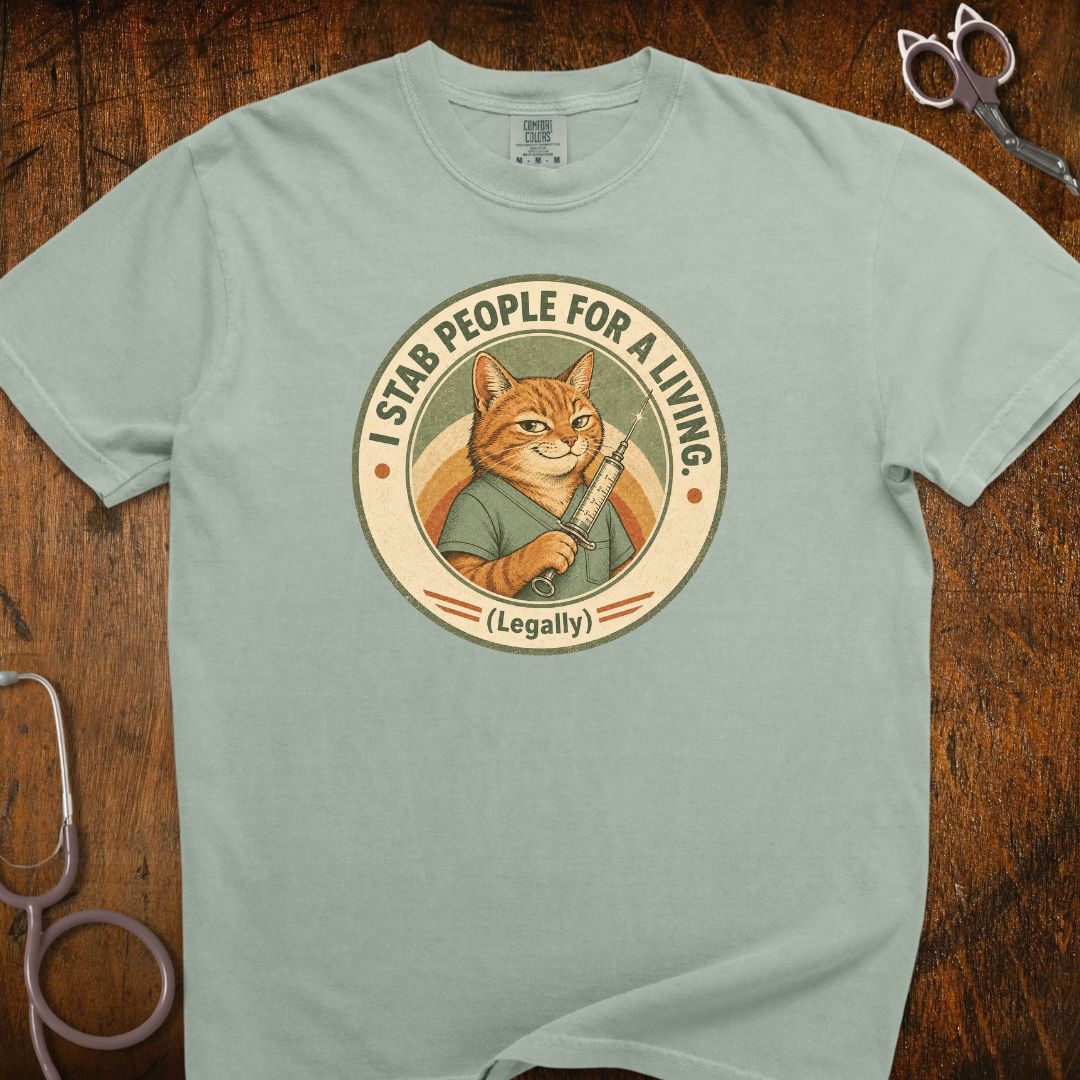 I Stab People For A Living Cat T-Shirt