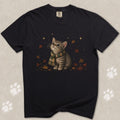 Autumn Leaf Gazer Cat T-Shirt