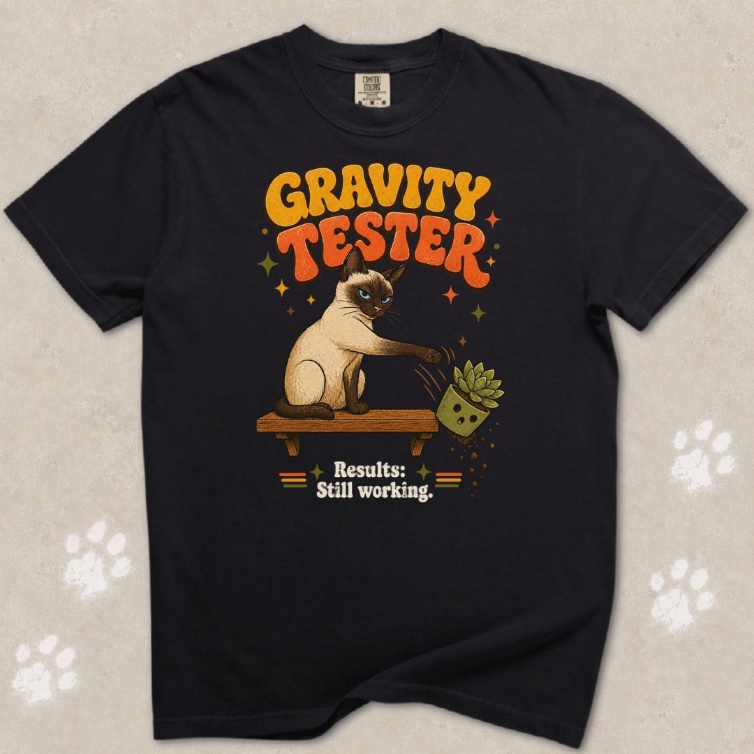 Gravity Tester Cat T-Shirt