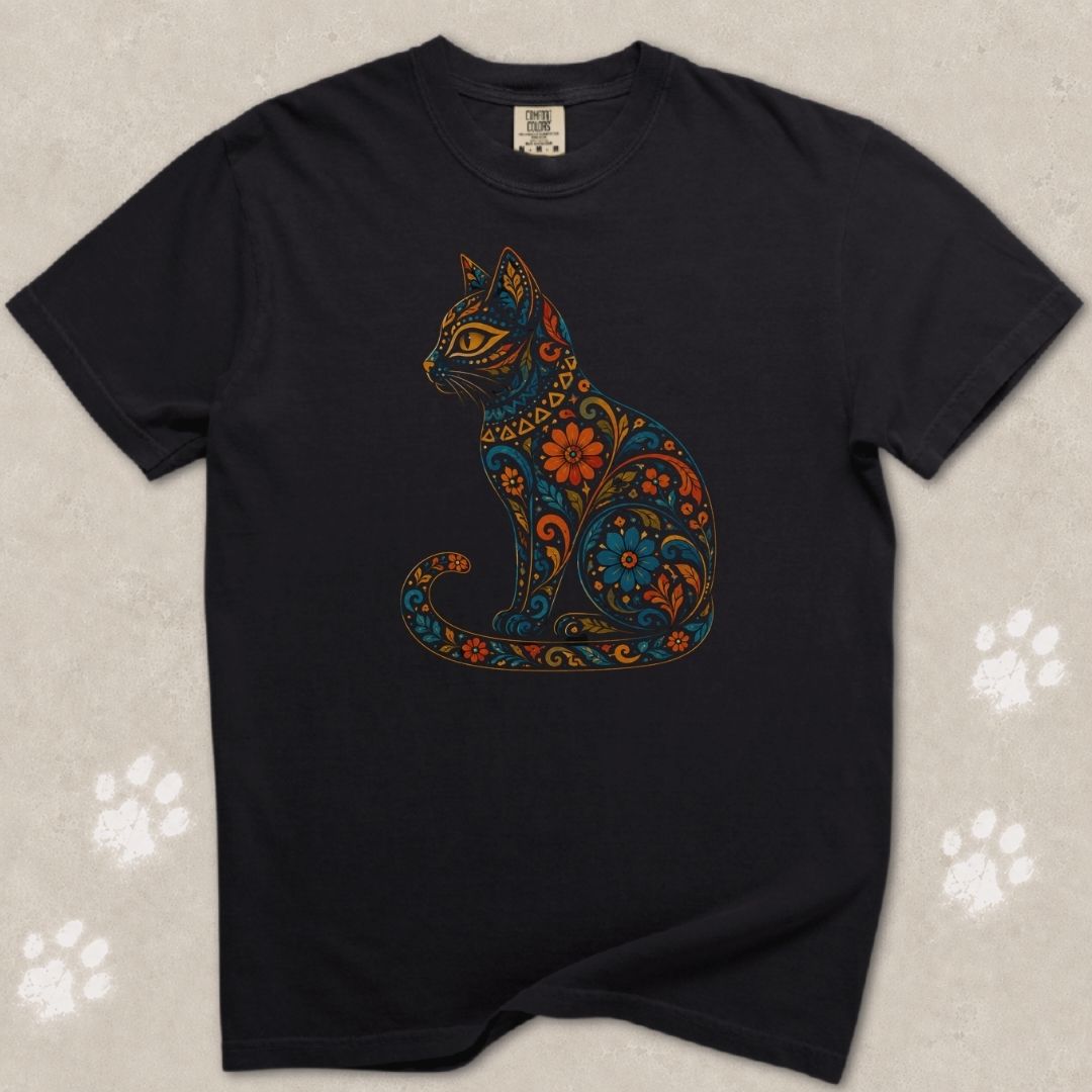 Sacred Petals Cat T-Shirt
