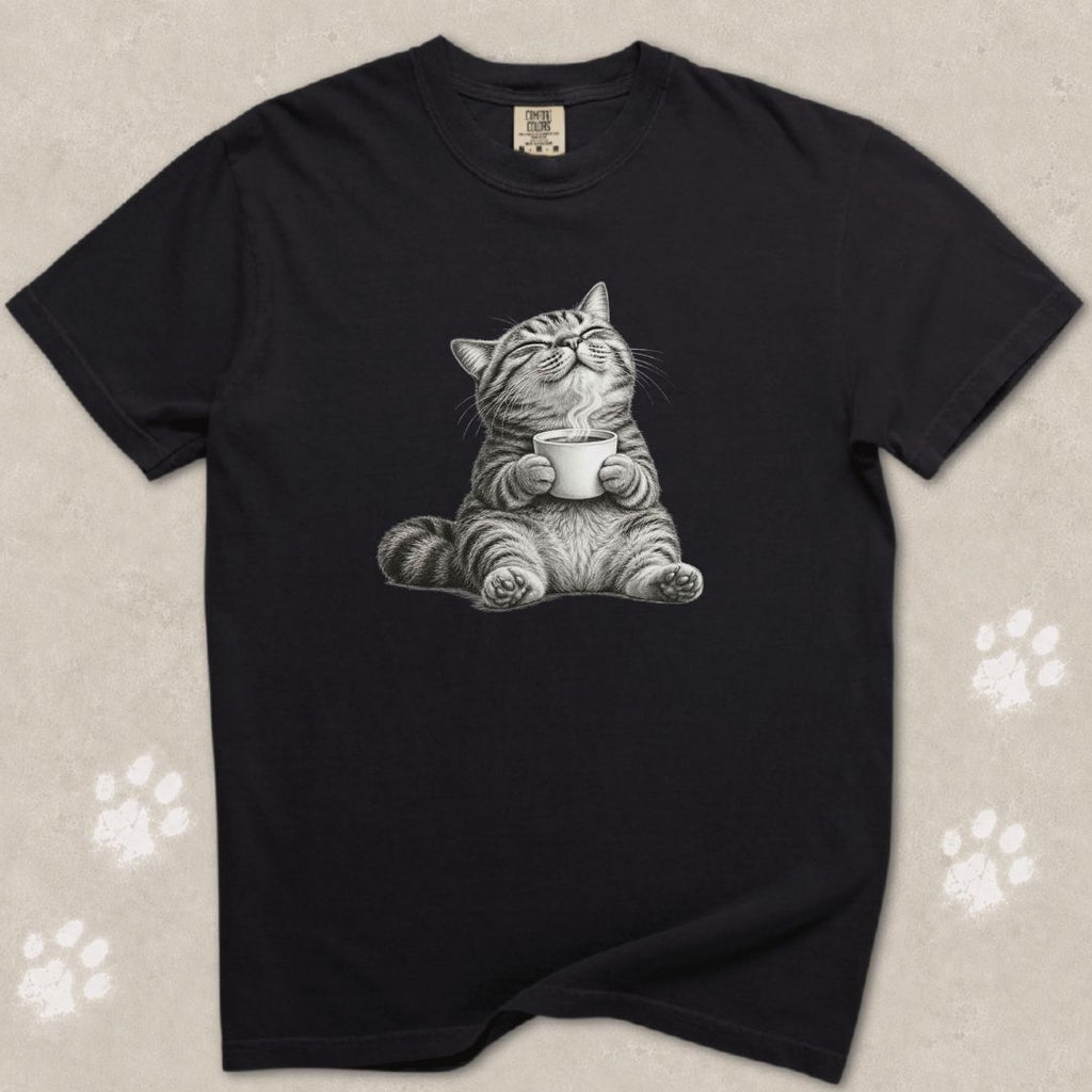 Sip, Purr, Repeat Cat T-Shirt
