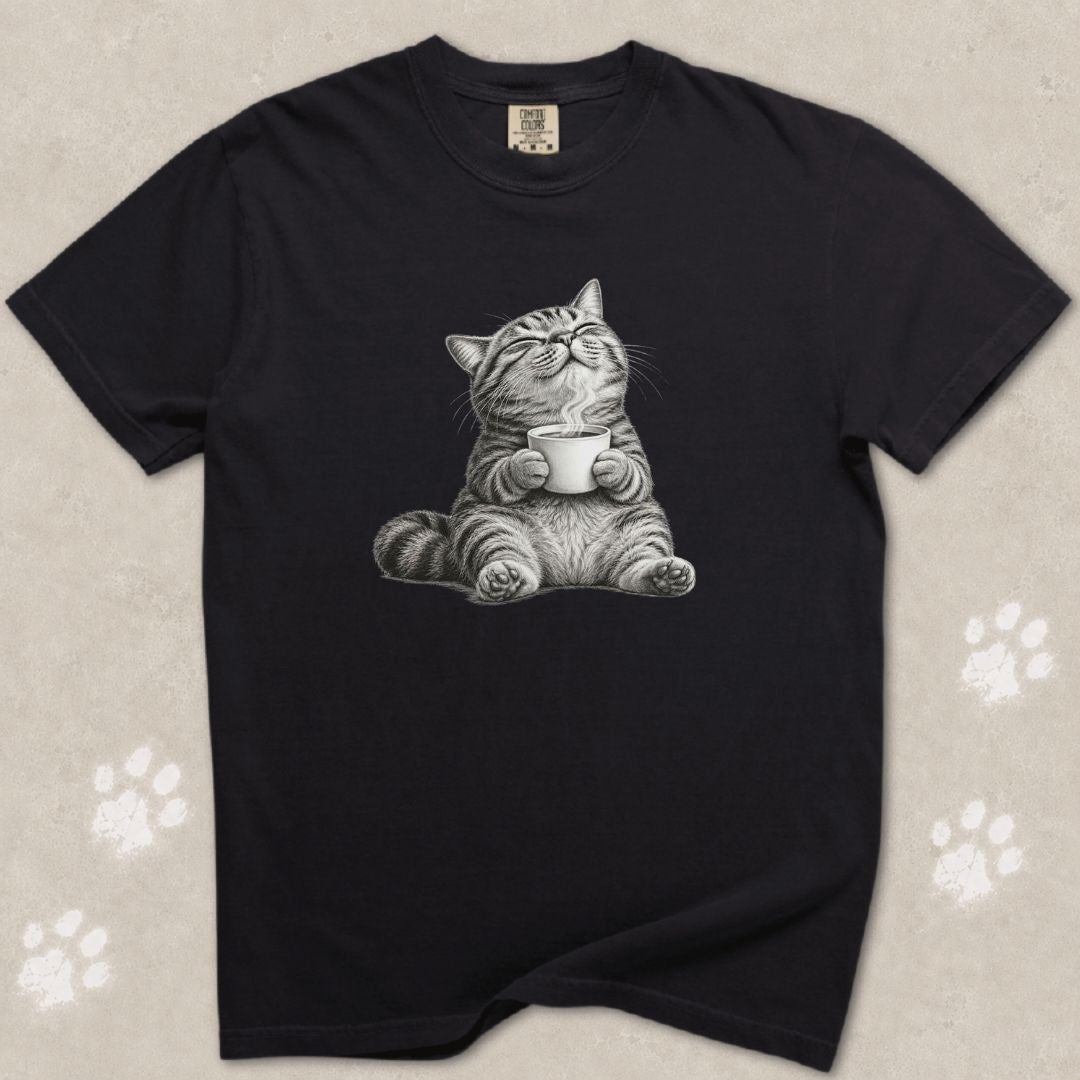 Sip, Purr, Repeat Cat T-Shirt