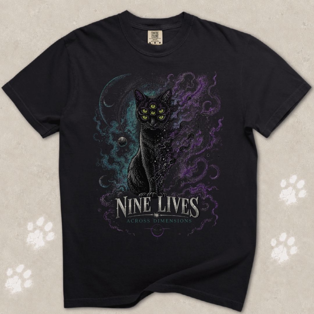 Nine Lives Cat T-Shirt