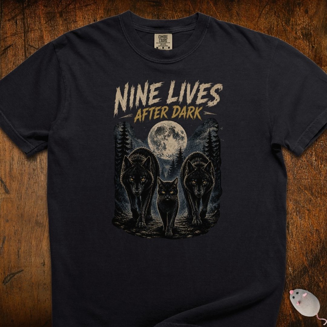 Nine Lives After Dark Cat T-Shirt