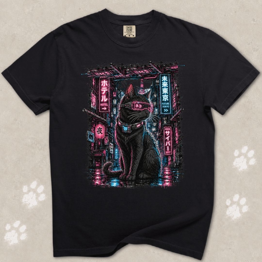 Cyber Purr Cat T-Shirt