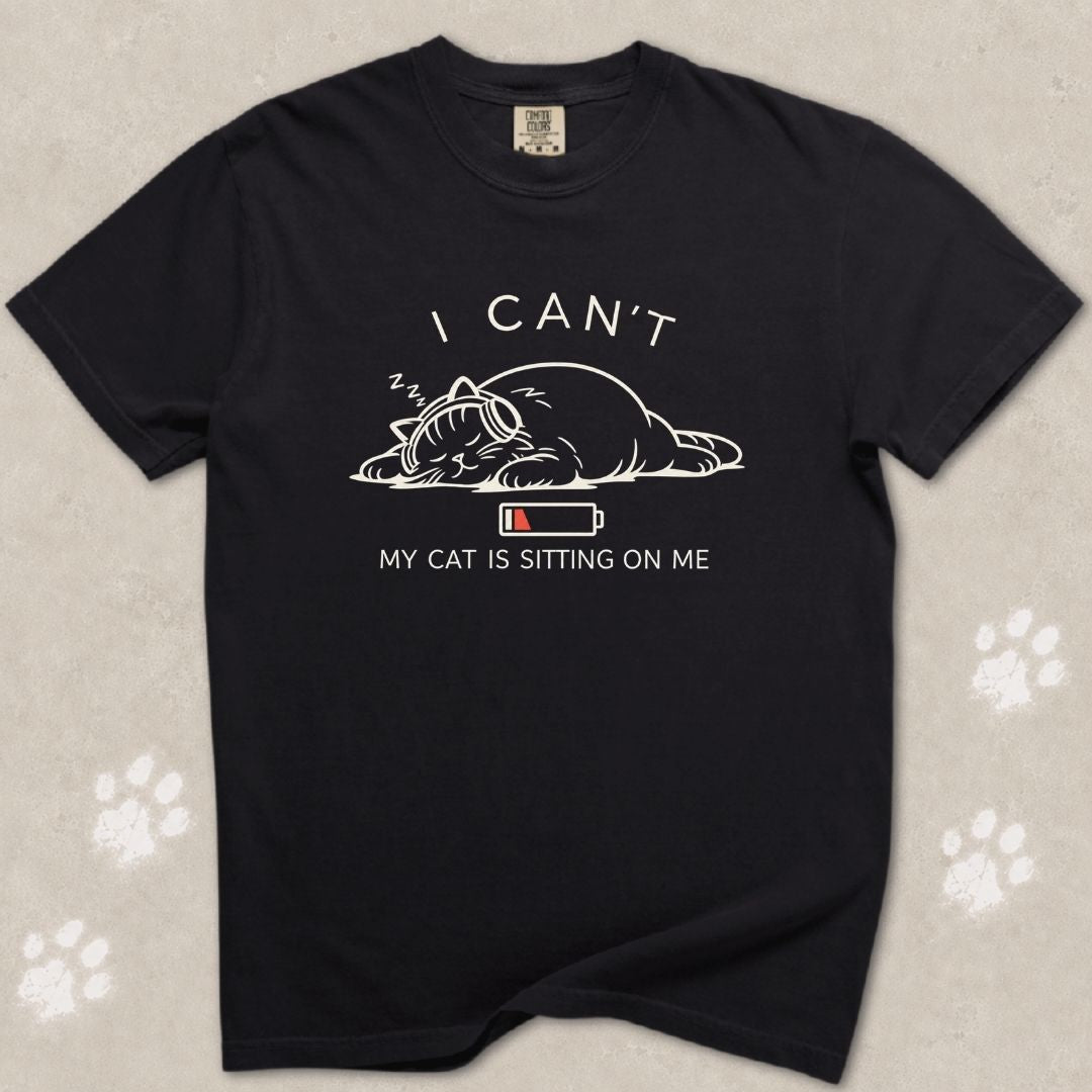 I Can't, My Cat Is Sitting On Me T-Shirt