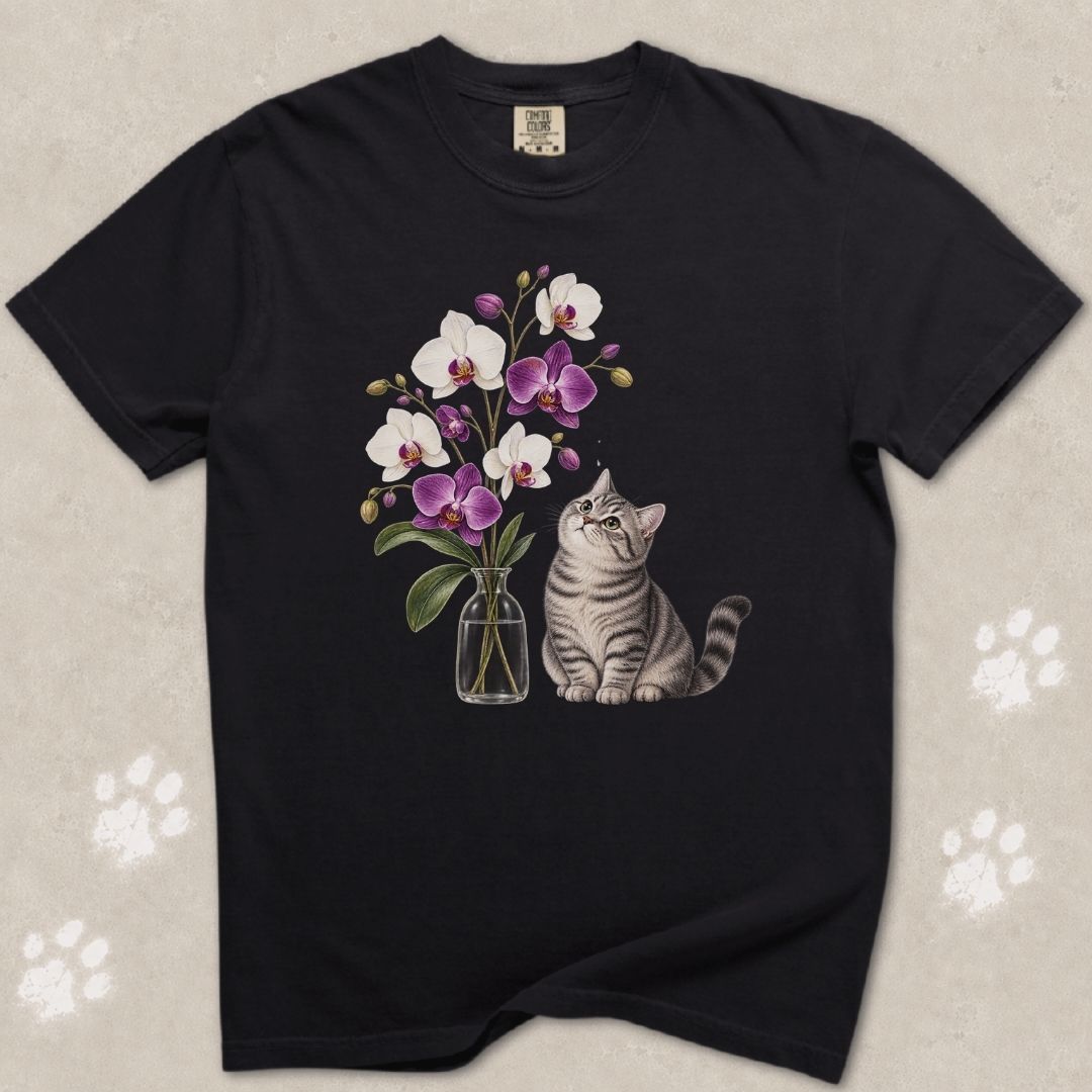 Whispers of Orchid Cat T-Shirt