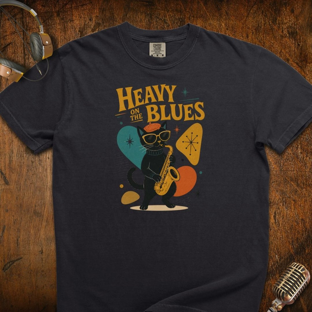 Heavy On The Blues Cat T-Shirt