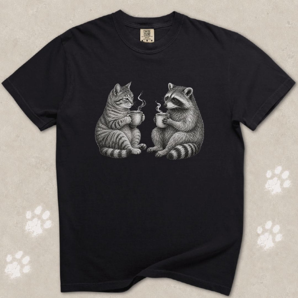 Morning Gossip Cat T-Shirt
