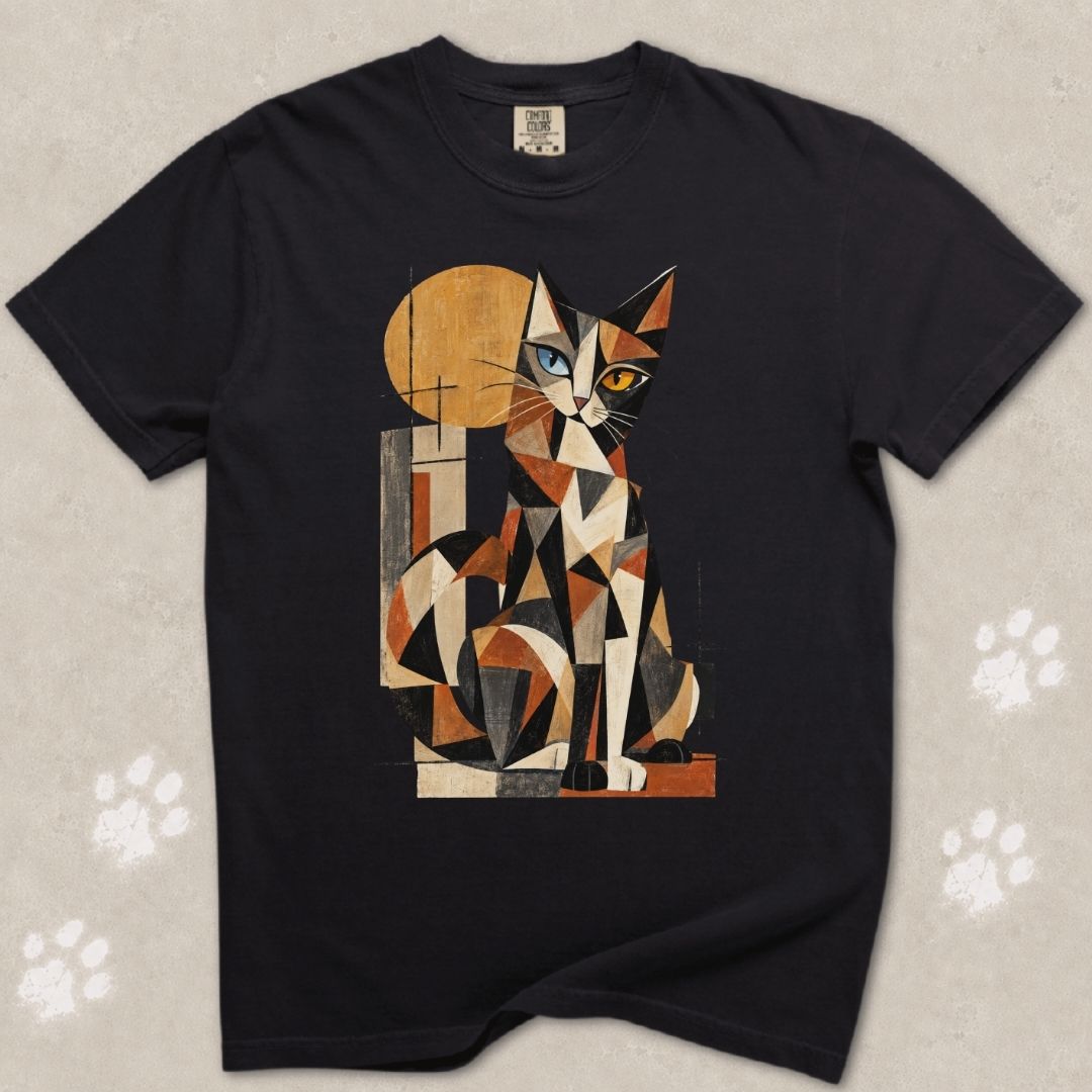 Cubist Calico Cat T-Shirt