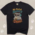 My Social Battery Is Dead Cat T-Shirt