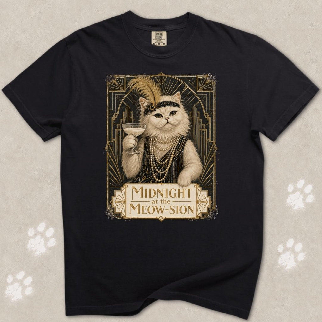 Midnight At The Show Cat T-Shirt